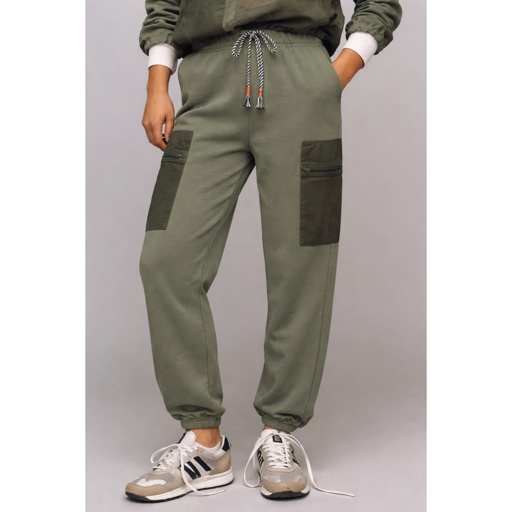 Sundry Olive Green Utility Track Joggers